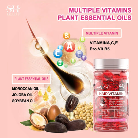 Hair Vitamin Capsule Hair Repair Damaged Hair Care Capsules Essence Protein Smooth Hair Care Repair Anti Loss Essential Oil