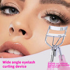 1 portable stainless steel eyelash curler with exquisite handle and long-lasting eyelash curling, suitable for beginners