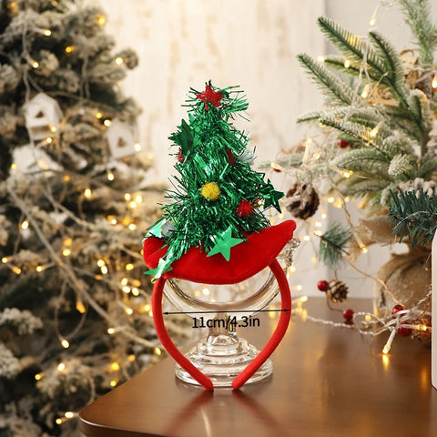 Christmas Hat Headwear INS Christmas Tree Hat 2026 New Year Party Atmosphere Photo Props Children Christmas Festival Costumes