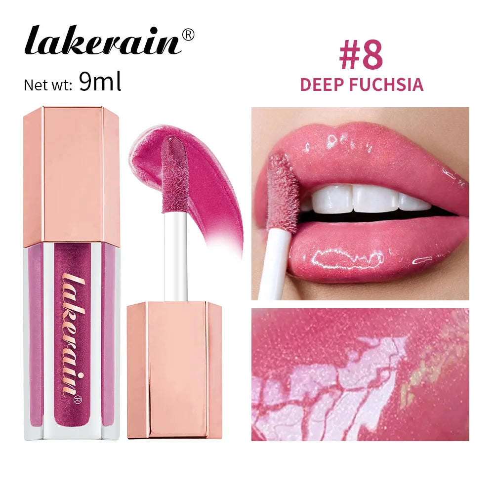 NEW Glitter Gloss Universal Lip Luminizer 8 Colors Makeup Lip Gloss Non-sticky Moisturizing Plumper Long Lasting Glitter Liquid