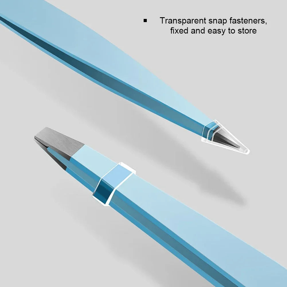 New Colorful Hair Beauty Fine Hairs Puller Stainless Steel Slanted Brow Clips Removal Makeup Tools High-Quality Eyebrow Tweezer