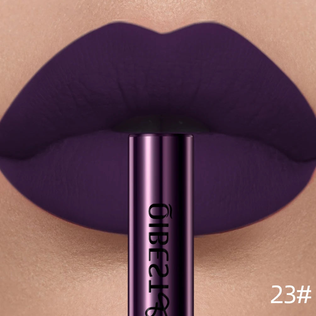 Matte Liquid Lipstick Waterproof Velvet Nude Sexy Red Lip Gloss Long Lasting Nonstick Lip Stain Makeup 24 Colors Hot Lipgloss