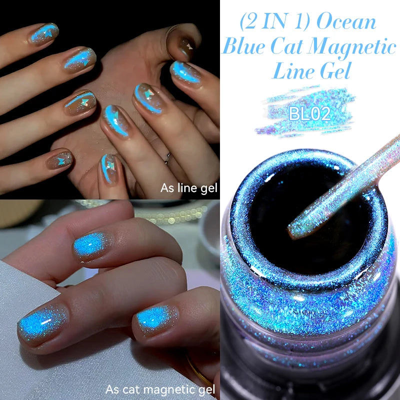 LILYCUTE 5ML Metallic Painting Liner Gel Nail Polish Super Bright Gold Silver Mirror Drawing Gel Semi Permanent Line French Nail