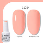 Arte Clavo Solid Color Gel Nail Polish 15ml Soak Off UV LED Gel Semi-Permanent Glitter Polish For Manicure Nail Art Salon Gel