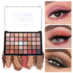 40-Color Eyeshadow Palette:Matte/pearlescent, brown/macaron. Quality, nice eyes.Dating,festivals,beach.Vibrant,durable;gift set.