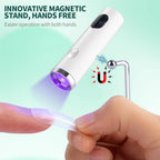 Nailpop UV Light with Stanp Handheld Mini Nail Cure Lamp Portable Rechargeable Nail Dryer Fast Curing for Gel Polish Glue Gel