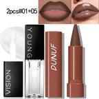 Gradient Lip Liner Pen with Matte Velvet Finish Smooth Application  Lipstick for Defined and Elegant Lips