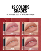 New Rotating Velvet Matte Lipstick Long Lasting Waterproof Lipstick Non-Stick Cup Lip Stain Tint Cosmetics Pencil Liner Makeup
