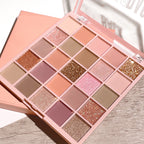 25-color eye shadow tray, oatmeal milk tea tray, sparkling powder, pearl sequins, gentle orange brown, affordable eye shadow