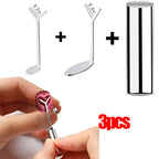 3pcs Pink Cat Eye Gel Nail Polish & Magnet Tools Set 1ja(0.34oz ) Magnetic Cats Eye Nail Gel UV Semi-permanent Varnish Nail Supp