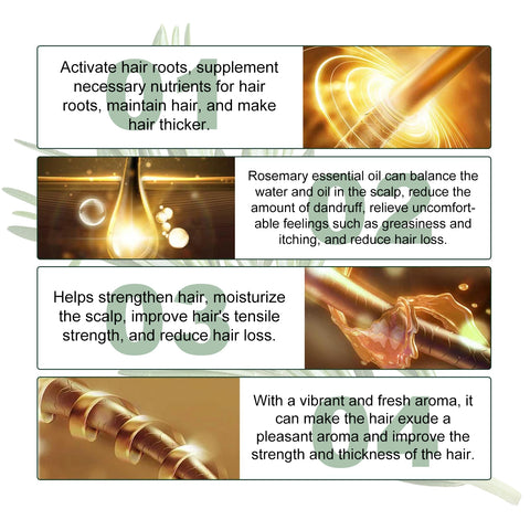 Rosemaries Hair Scalp Care Oil Spray Deep Nourishment Scalp Strengthens Hair Roots Organics Rosemaries Nutrient Essential