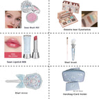 Flower Knows Swan Ballet Collection 6 Color Palette Embossed Blush Shine Lipstick Fairy Tale Ballet Makeup Gift Set