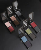 Hot Biya 2Colors Eyeshadow Protable Red Black Plate Matte Eye Shadow Dark Smoky Cosmetics Makeups Party Halloween DIY Wholesale