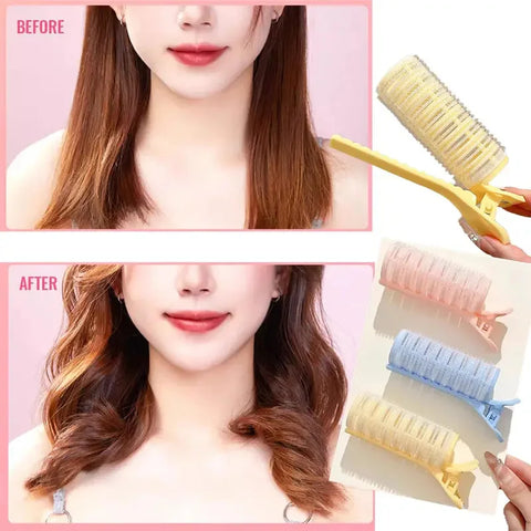 1/2pcs Fluffy Hair Roller Bangs Hair Root Fluffy Hair Clips Self Grip Traceless No Damage Bang Top Styling Curling Barrel Roller