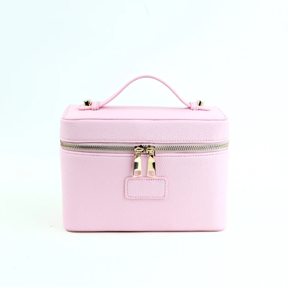 pu leather cosmetic bag with zoned storage and large capacity toiletry bag for autumn and winter new products