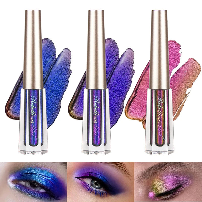 Chameleon EyeshadowsDiamond Glitter Liquid Eyeshadow StickHighly Pigmented Metallic Shimmering Long Lasting Shine All Makeup