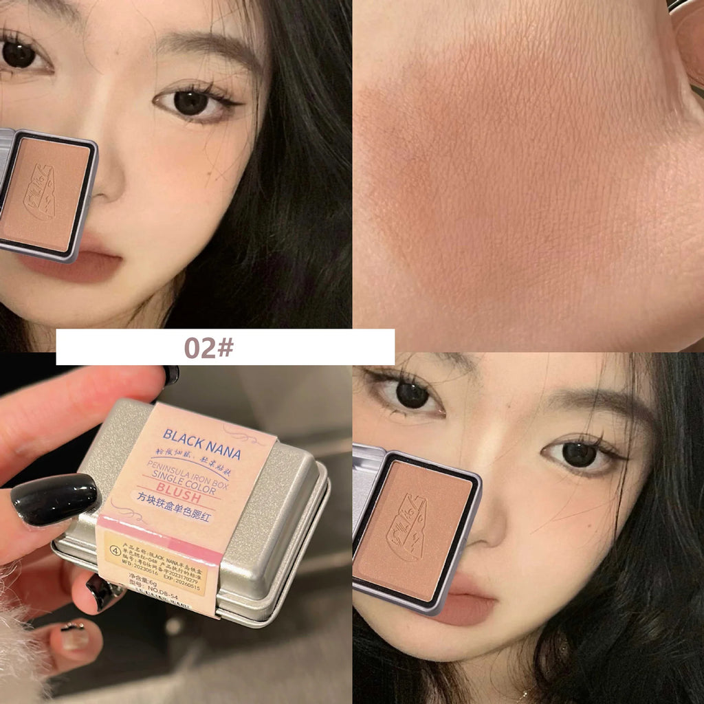 Peninsula Iron Box Blush 4 colors Drunken Rose Cheek Blusher Powder Matte Apricot Rouge Contour Palette Natural Face Makeup