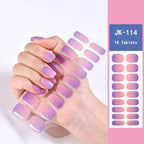 Leopard Semi-Cured Gel Nail Strips Simple Transparent Color Adhesive Long Lasting Gel Nail Stickers Harden In UV Lamp Need