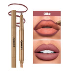 Luxury Matte Lip Liner Long-Lasting Smooth Brown Application for Perfect Outline & Filling, Versatile Shades for All Skin Types
