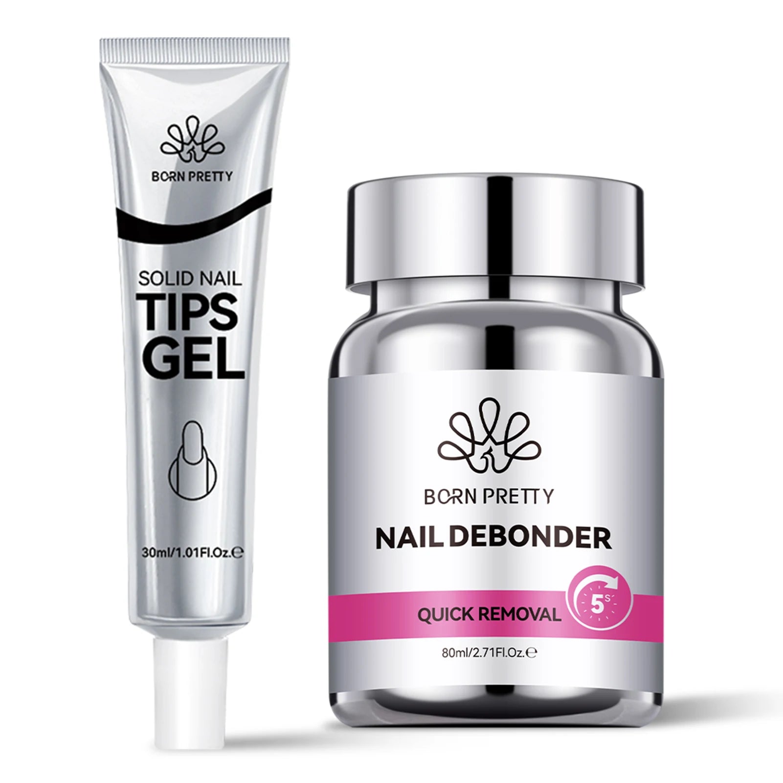 BORN PRETTY 80ml Press-On Nail Debonder 5S Quick Remover False Nail Tips Debonder Removing Glue Faster Dissolve Liquid Manicure