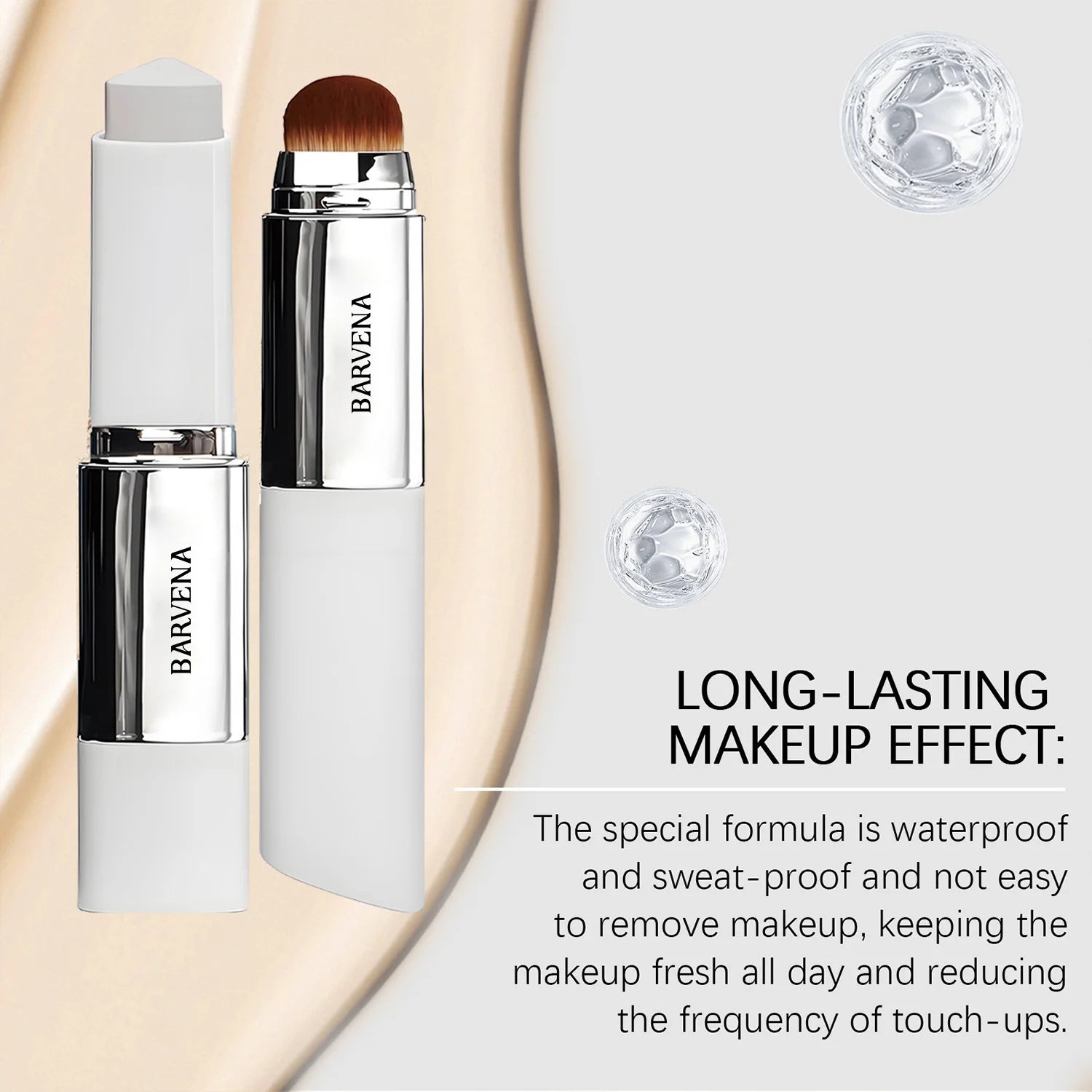 2-in-1 Color-Changing Foundation Stick - Lightweight Moisturizing Formula, Skin-Fit Coverage for All Skin Types