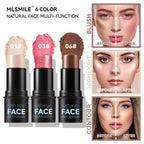 Cream Contour Sticks,Shades with Highlighter & Bronzer & Blush, Non-greasy and Water-resistant Face Contouring Pen