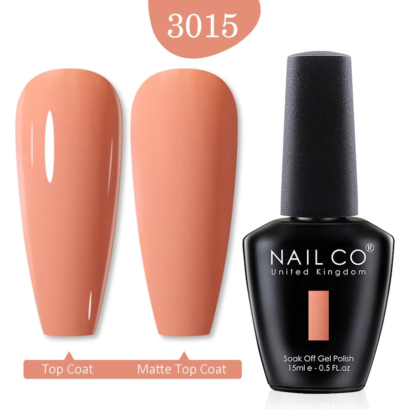 NAILCO Red Colors Series 15ML Nail Gel Polish Nail Supplies Semi Permanent For Nail Art Manicure Soak Off LED UV Hybrid Varnish