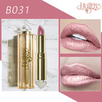 12 Colors Korea Matte Glitter Lipstick Pink Nude Matte Gliter Waterproof Kissproof Glitter Flip Lipstick Orange Dropshipping