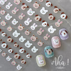 3D Nail Art Stickers  Translucence Moon/Star/Cloud Ultra-thin Nail Decals 3d Self-Adhesive White Cloud Moon Star Kawaii Sliders