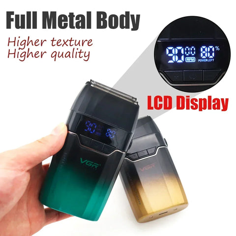 VGR 003 906 308 Professional Hair Cutting Kit  Hair Clipper Cordless Clippers Trimmers for Men Set USB Charge Men's LED Display