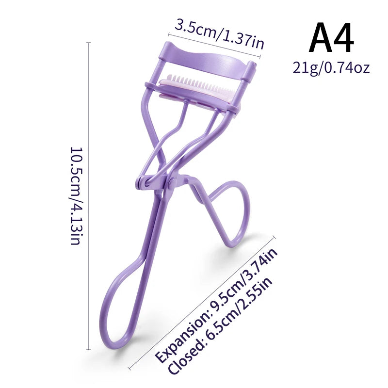 Professional Stainless Steel Eyelash Curler with Comb Tweezers Natural Curling Eyelash Clip Cosmetics Eye Makeup Beauty Tools