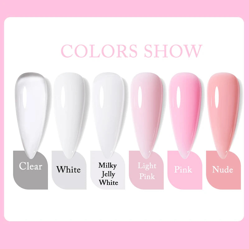 UR SUGAR 150g Transparent Nail Extension Gel Jelly White Light Pink Acrylic French Nail Art UV LED Gel Semi Permanent Manicure