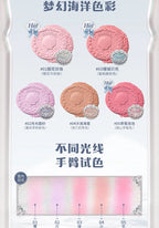 Flower Knows Shell's Jewel Silk Satin Blush Lasting Matte Puffing Natural Brightening Facial Cosmetics 5g