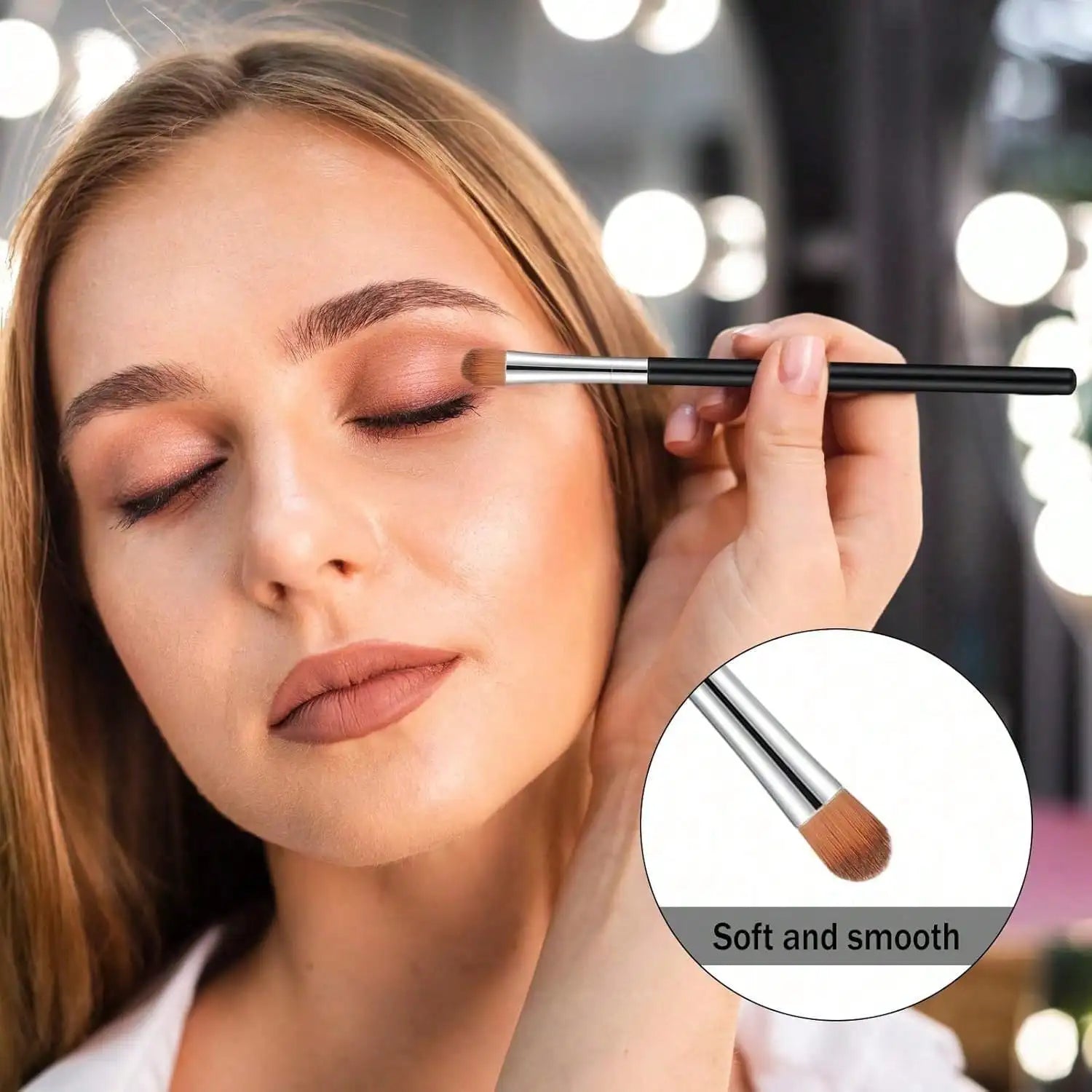 3 Pack Professional Eye Makeup Tools Flat Concealer Brush Small Blending Eyeshadow Brush Portable Mini Eyebrow Concealer Brush Set For Women Daily Makeup