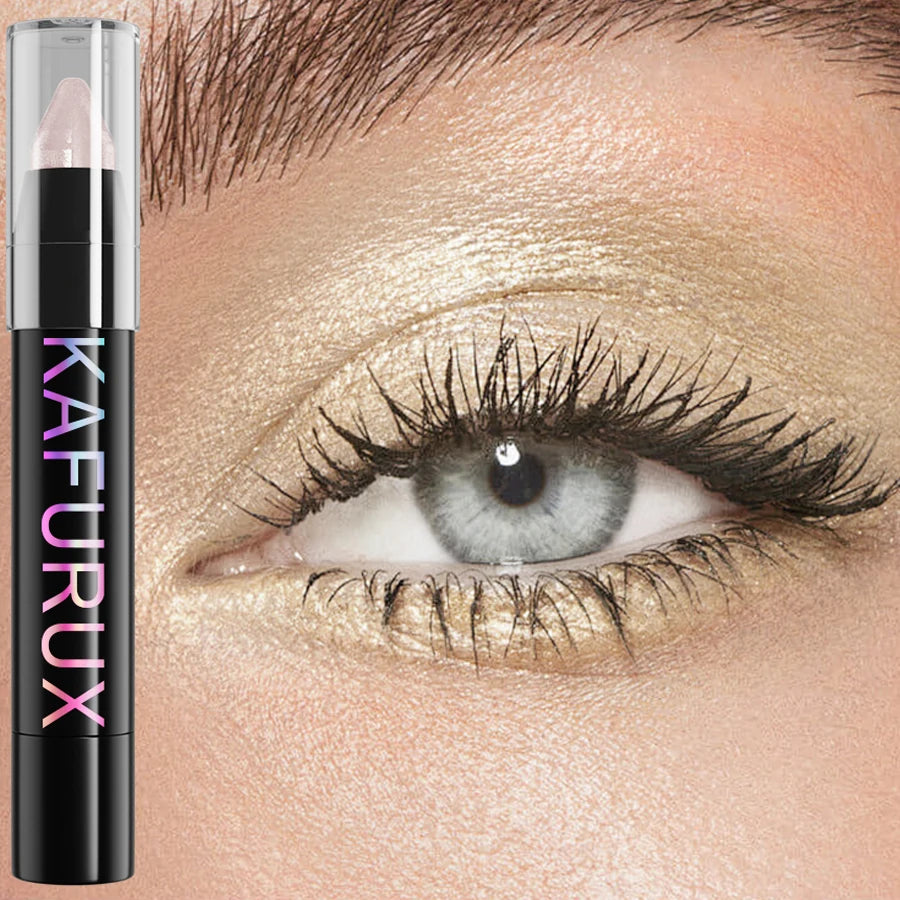 24 Colors Pearlescent Glitter Eyeshadow Eyeliner Pencil Waterproof Matte Nude Eye Shadow Eye Makeup Shimmer Highlighter Pen Tool