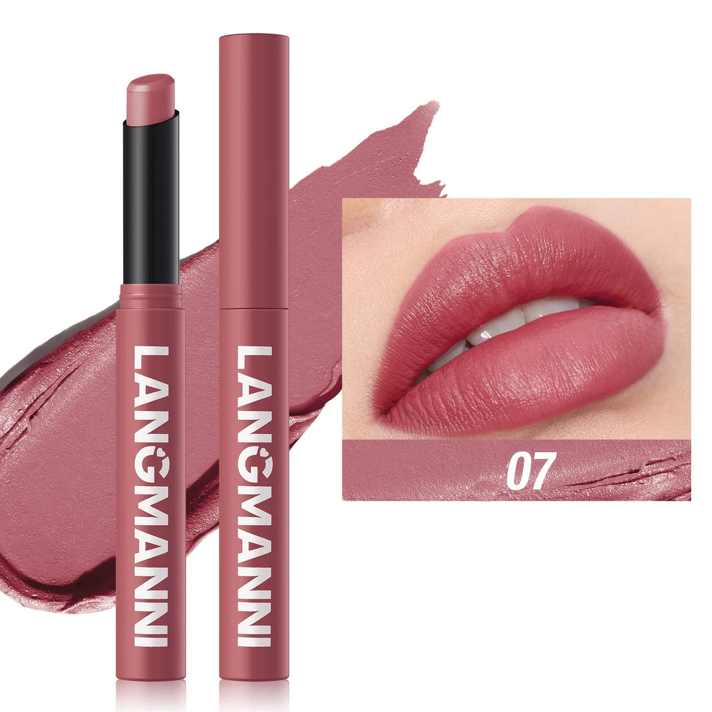 Highly Pigmented Long-Lasting Matte Lipstick Crayon - Available In Berry, Coral, Pink, And Red Shades