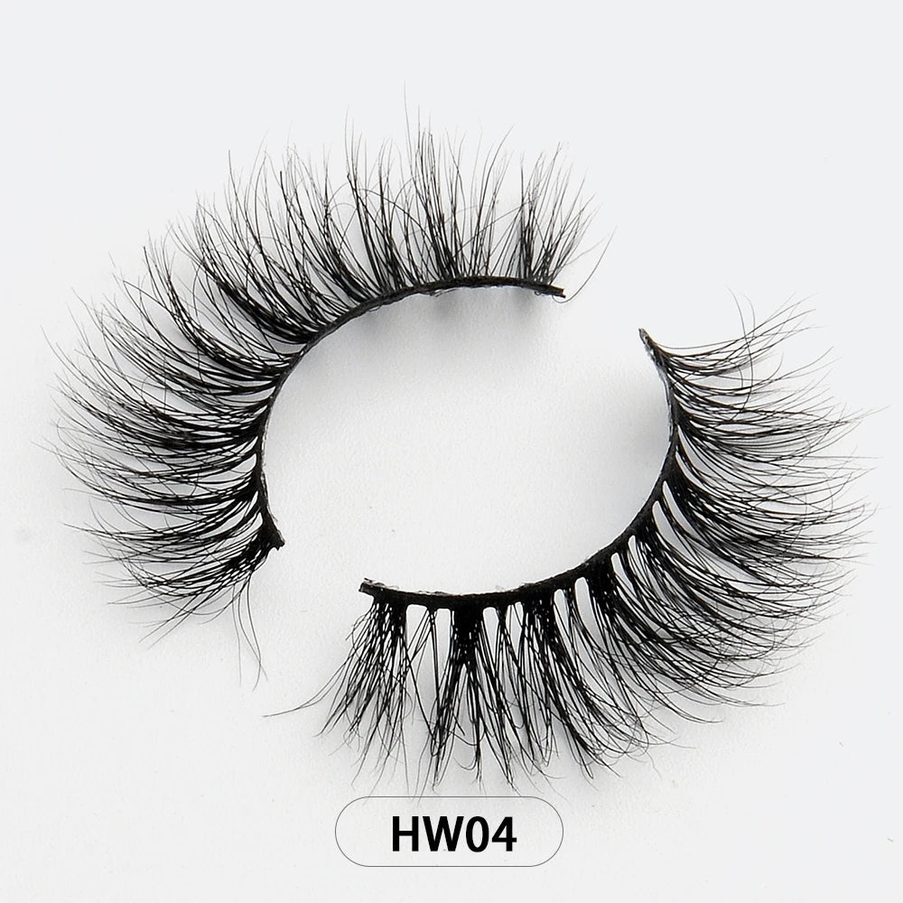 Dropshipping Wholesale Natural Wispy 3d Mink False Lashes Makeup Mink Fake Eyelashes With Soft Band Make-up For Women