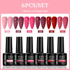 VOKY 6-Piece Set of Nail Gel, Seasonal Fashionable Nail Gel, The Perfect Gift for Ladies to Give During Festivals
