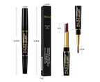 2 In 1 Matte Lipstick Pencil Double Head Lip Liner Pen Red Nude Long Lasting Waterproof Lady Charming Lip Pencil Makeup Tools