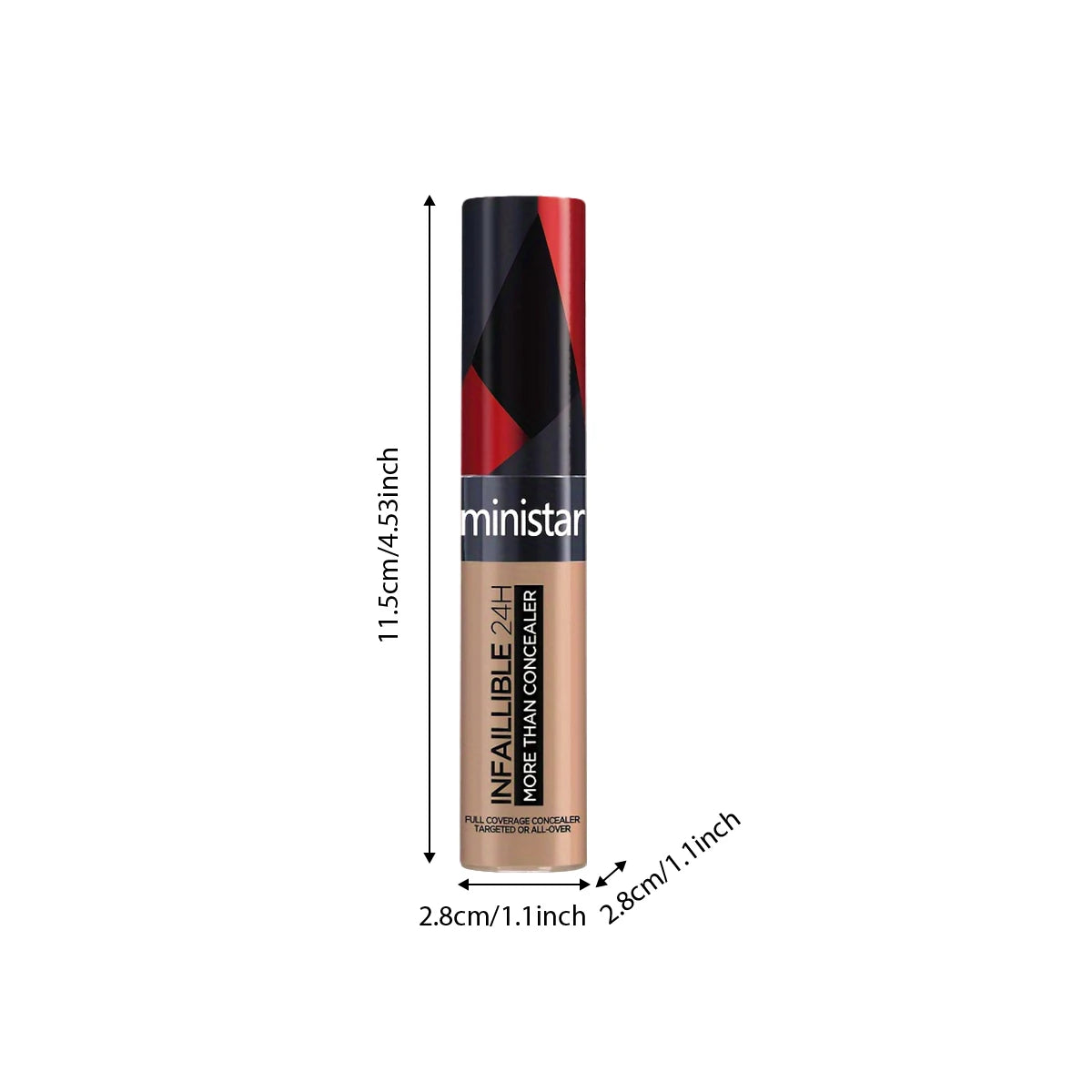 1pc full coverage concealer, waterproof, sweat proof, stain resistant, durable, creating a perfect skin makeup look