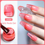 Arte Clavo Transparent Nude Pink Color Jelly Gel Nail Polish Semi Permanent 15ml Top Coat Soak Off UVLED Varnish Nail Art Design