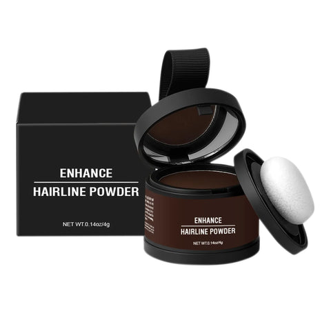 Powder (light Brown) Hair Root, Immediately Hair Color Shadow Covers Gray Hair, Hair Is Moisturized, Naturally Modified Hair Top