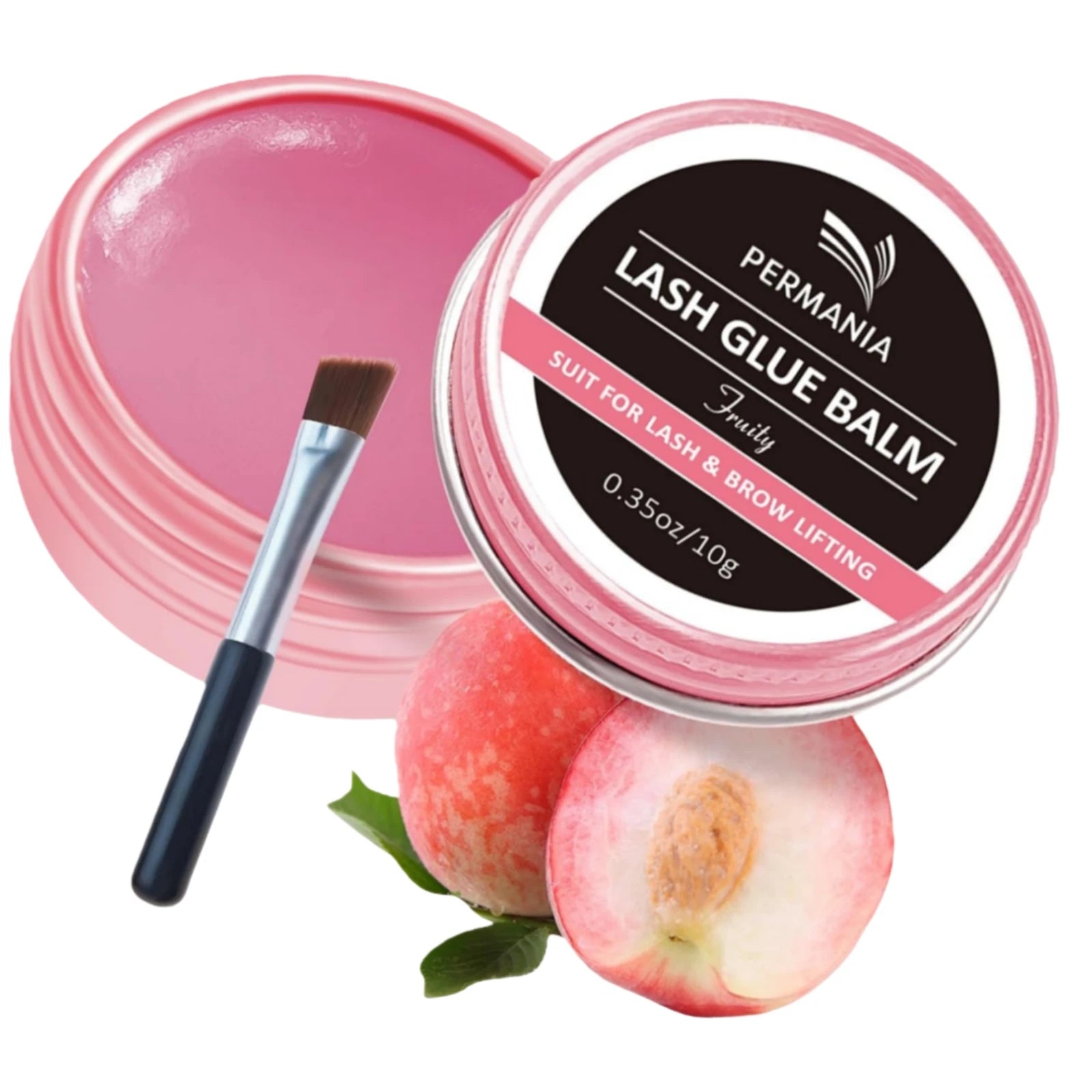 PERMANIA 10g Lash Lift Glue Peach Eyelash Glue Balm For Eyelash Perming and Brow Lamination Lash Curling Adhesive For Home Use