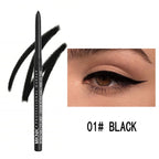 Waterproof Black Eyeliner Pencils Smudge-Proof Long-Lasting Beginner-Friendly Eye Makeup High Pigment Black White Eye Liner Pen