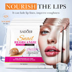 10pcs SADOER Snail Crystal Collagen Lip Mask Anti Wrinkle Nourishing Plump Lips Moisturizing Lip Patches Skin Care