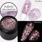 PUETNE 7.5ML Amber Moonlight Cat Magnetic Gel Nail Polish Winter Nails Jelly Glass Cat Eye Soak Off UV Semi-Permanent Varnish