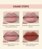 2pcs Lipstick Lipliner Pen Set Matte Waterproof Lip Liner Pencil Contour Makeup Sexy Red Lip Stick Long Lasting Cosmetics Beauty