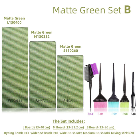 SHKALLI Professional Carbon Fibre Hair Balayage Board and Brush Set Hair Dyeing Tool Kit for Hairdressers