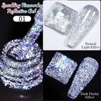 PUETNE 7.5ML Amber Moonlight Cat Magnetic Gel Nail Polish Winter Nails Jelly Glass Cat Eye Soak Off UV Semi-Permanent Varnish