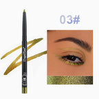 Chameleon Eyeliner Gel Pen Waterproof Shiny Chrome Eye Shadow Liner Pencil Glitter Pearl Green Gold Lying Silkworm Eyes Makeup